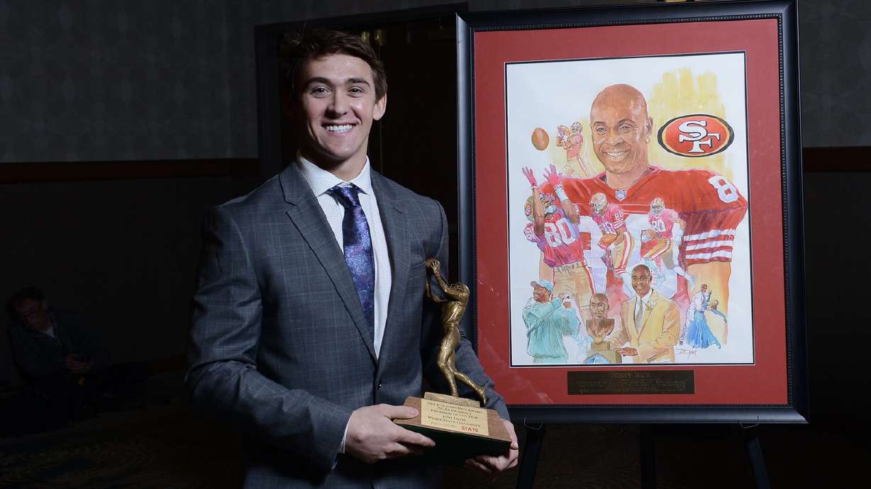 Weber State's Josh Davis presented with Jerry Rice Award