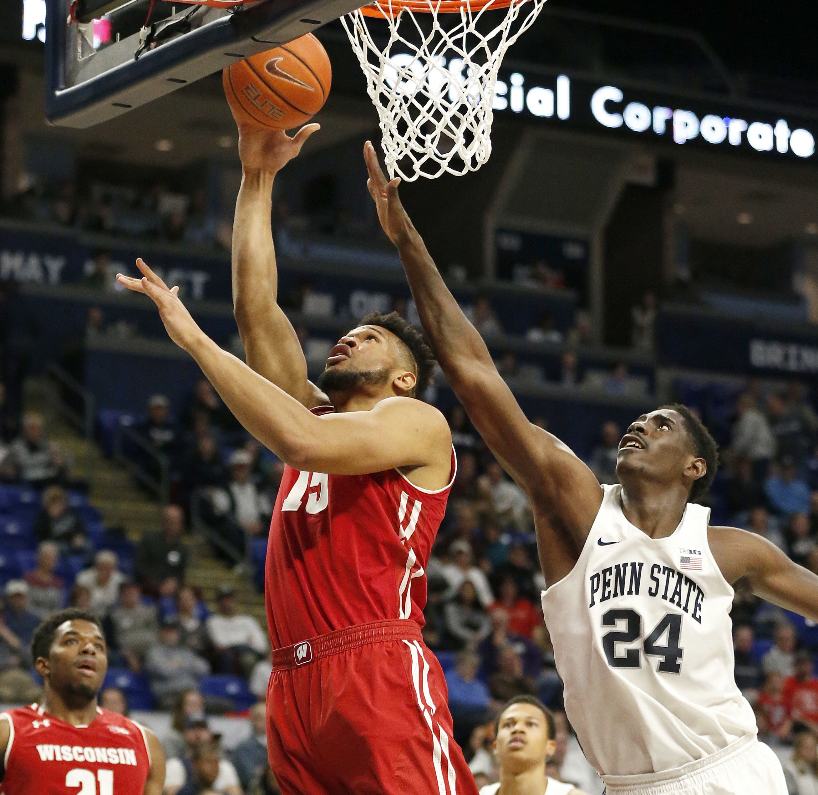 Happ leads No. 22 Wisconsin to 71-52 win over Penn State