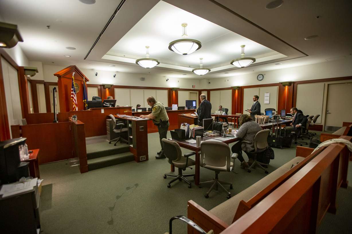 Brent E. Taylor, former director of the Utah Valley Youth Symphony, makes an initial appearance before 3rd District Judge Keith Kelly at the Matheson Courthouse in Salt Lake City on Monday, Jan. 7, 2019. Taylor, who is accused of sexually abusing three boys about 30 years ago, was ordered Monday to wear an ankle monitor. Photo: Scott G Winterton, KSL
