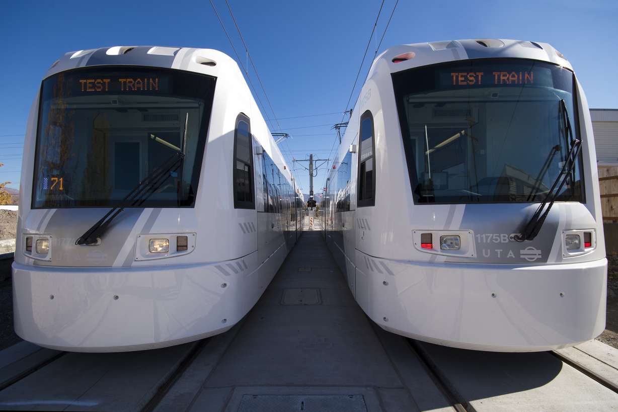 S-Line Streetcar trains; Utah Transit Authority