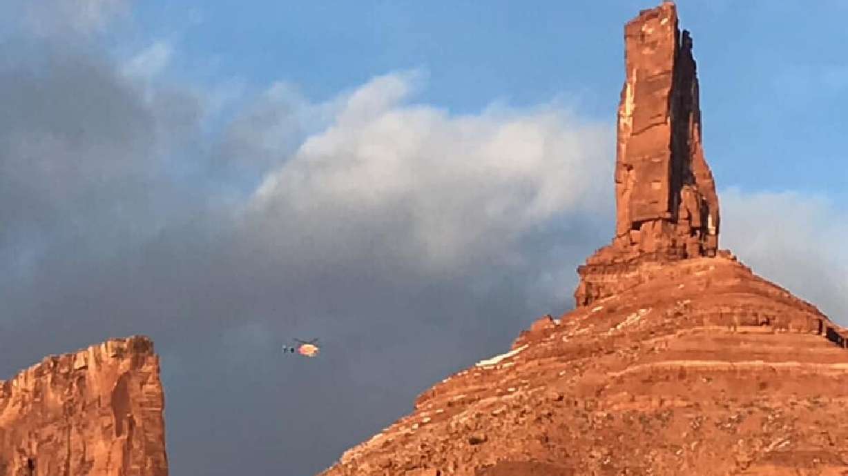 Paraglider injured following launch off Castleton Tower in Grand County