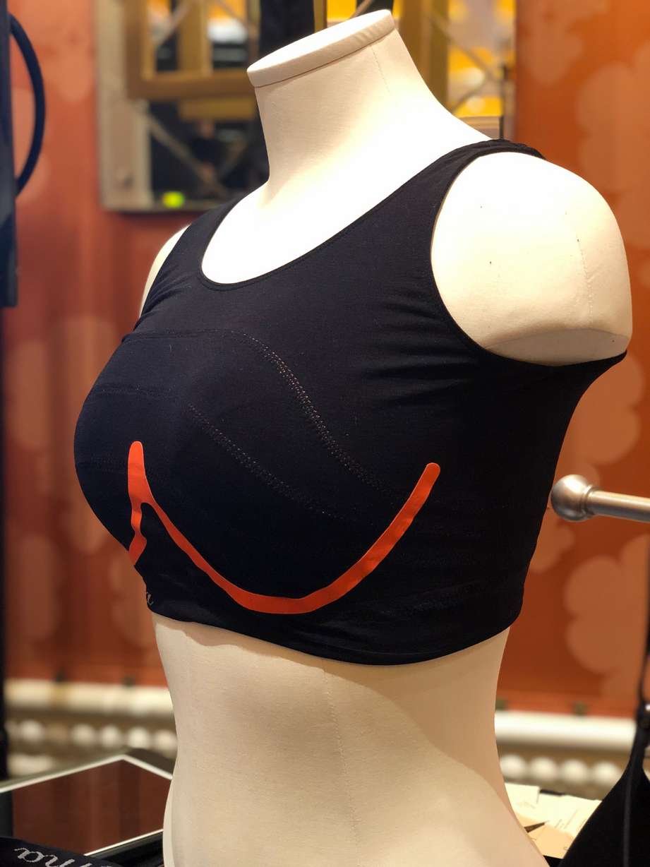 Soma showed off the smart bra Somainnofit at the Consumer Electronics Show in early January. (Photo: Liesl Nielsen, KSL.com)