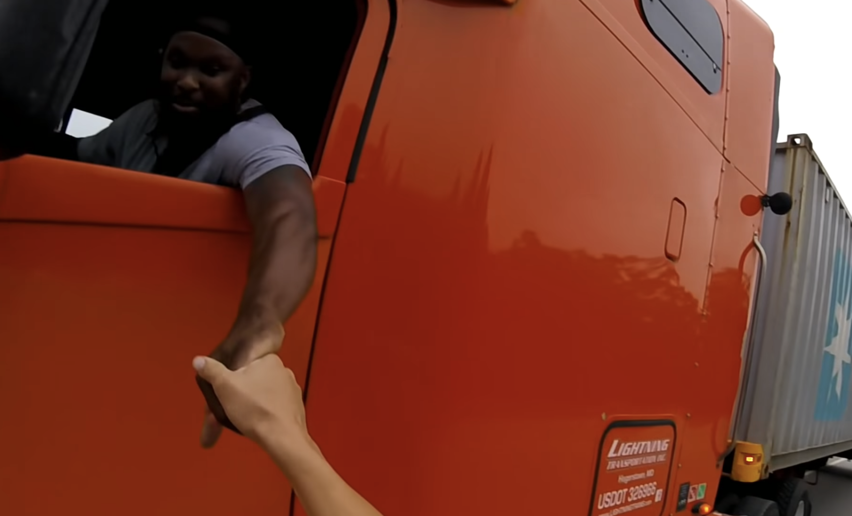 Have You Seen This? After almost hitting cyclist, truck driver stops to see if biker is OK