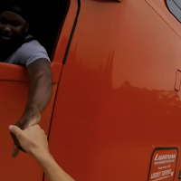 Have You Seen This? After almost hitting cyclist, truck driver stops to see if biker is OK