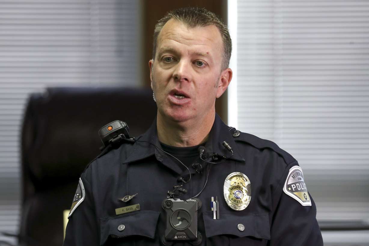Murray police officer Kenny Bass talks with the media about information regarding the gang related shooting at Fashion Place Mall, on Jan. 13, 2019, during a press conference at the Murray City Hall on Monday, Jan. 14, 2019. (Photo: Steve Griffin, KSL)