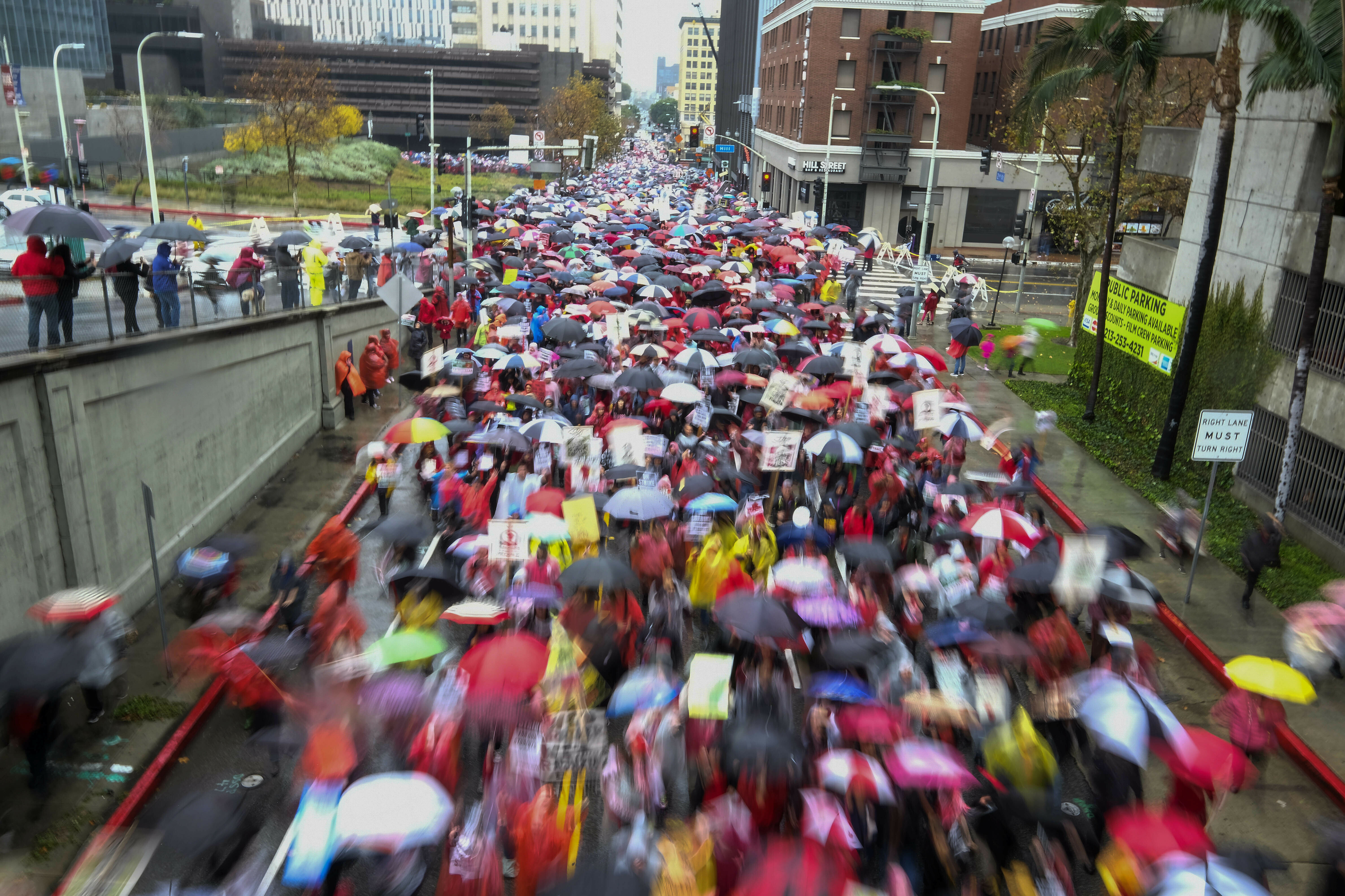 The Latest: Charter school teachers join Los Angeles strike