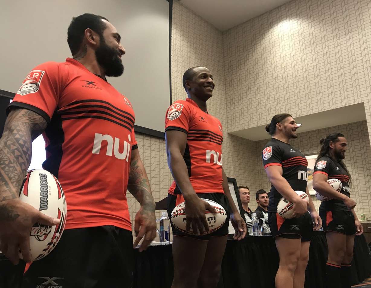 The Utah Warriors unveiled their new uniforms during the team's official kickoff of its second season in Major League Rugby, Tuesday, Jan. 15, 2019 in South Jordan. (Photo: Sean Walker, KSL.com)