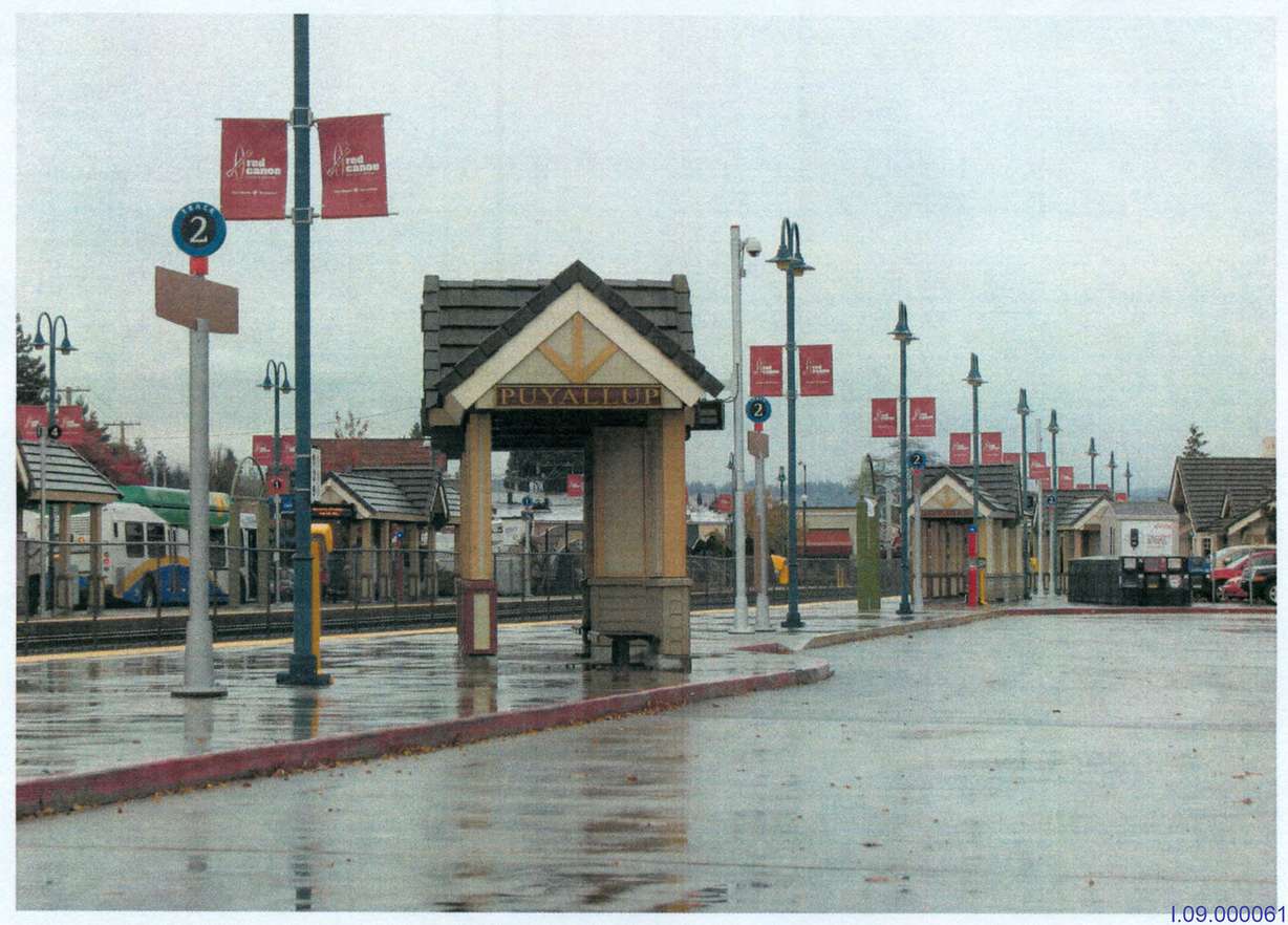 This photo of Puyallup Station in Washington was included in West Valley operational plans for a November 2010 undercover operation. Police intended for a woman to strike up a friendship or relationship with Josh Powell on a commuter train between Puyallup and Seattle. (Photo: West Valley Police Department)