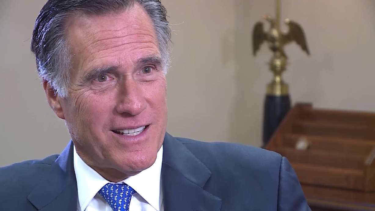 Utah Sen. Mitt Romney responded Wednesday to questions about former President Donald Trump's recent win in Iowa and the defamation lawsuit against Trump.