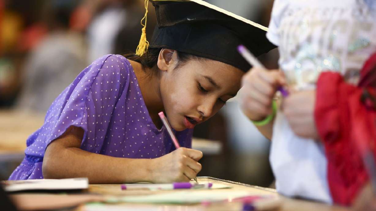 Students at Westminster College help elementary students dream as part of MLK celebration