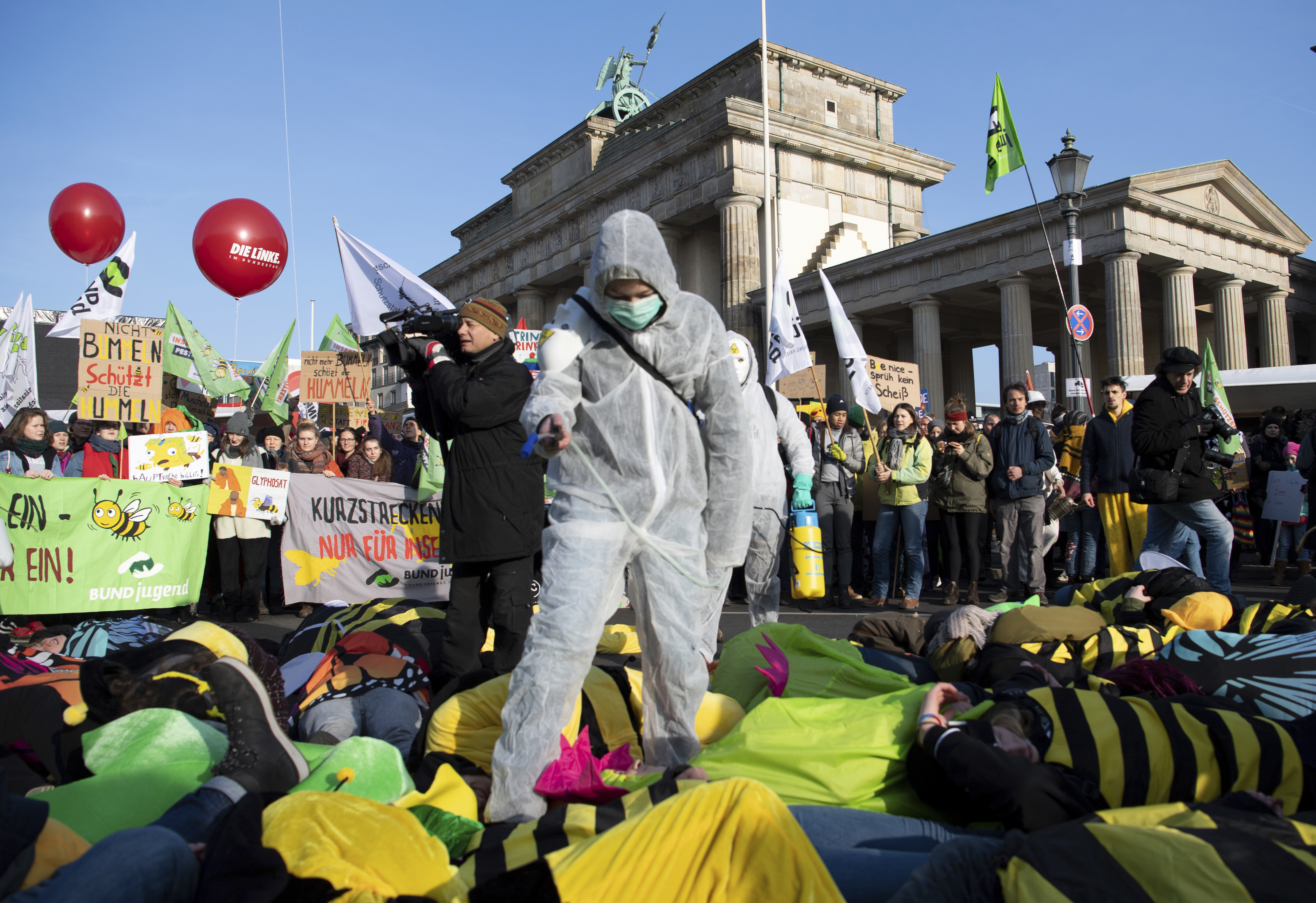 German farmers protest agro-industry, back healthy foods