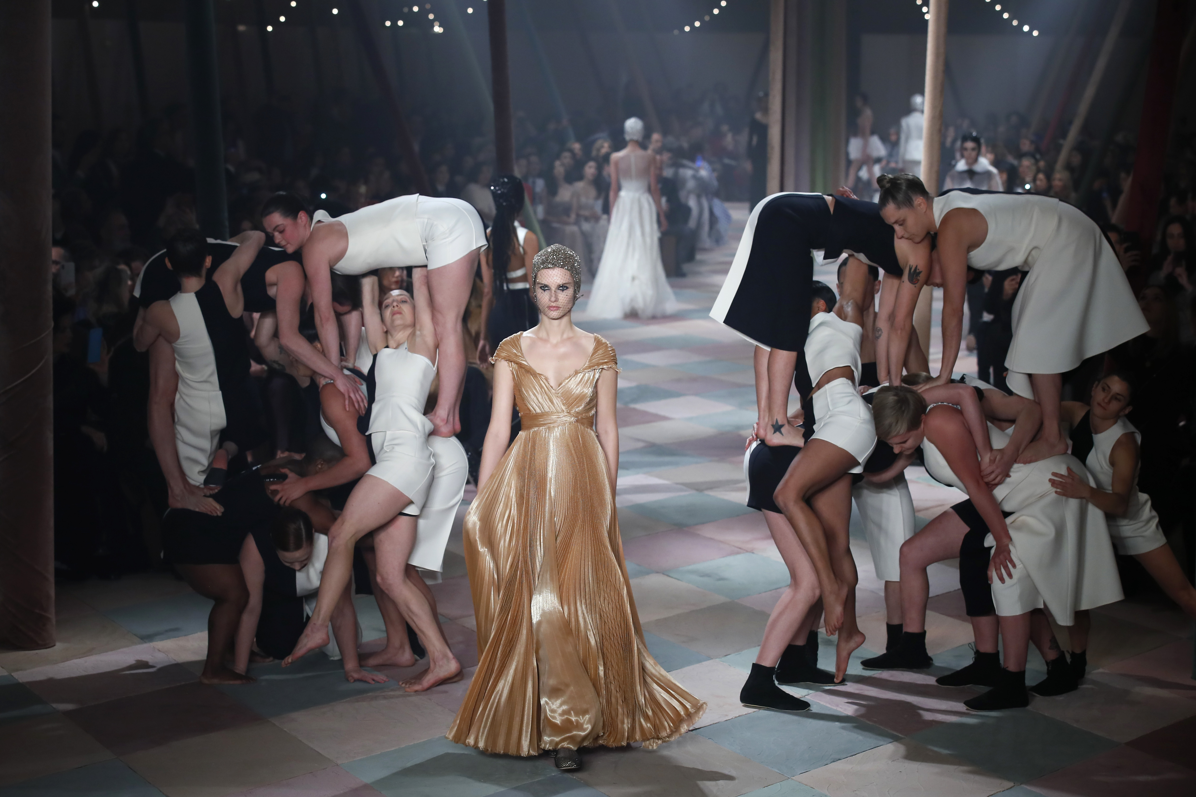 Inside a big top, Dior puts on circus-themed couture