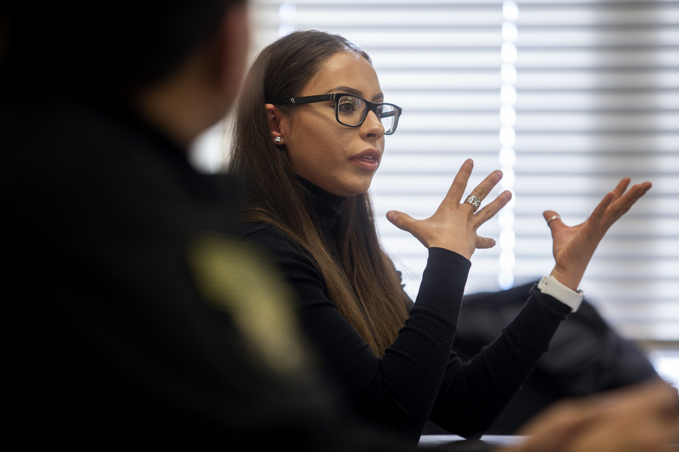 Suzie Skirvin, a trafficking survivor, during a panel discussion on human trafficking at the Capitol in Salt Lake City on Tuesday, Jan. 22, 2019. (Photo: Scott G Winterton, KSL)