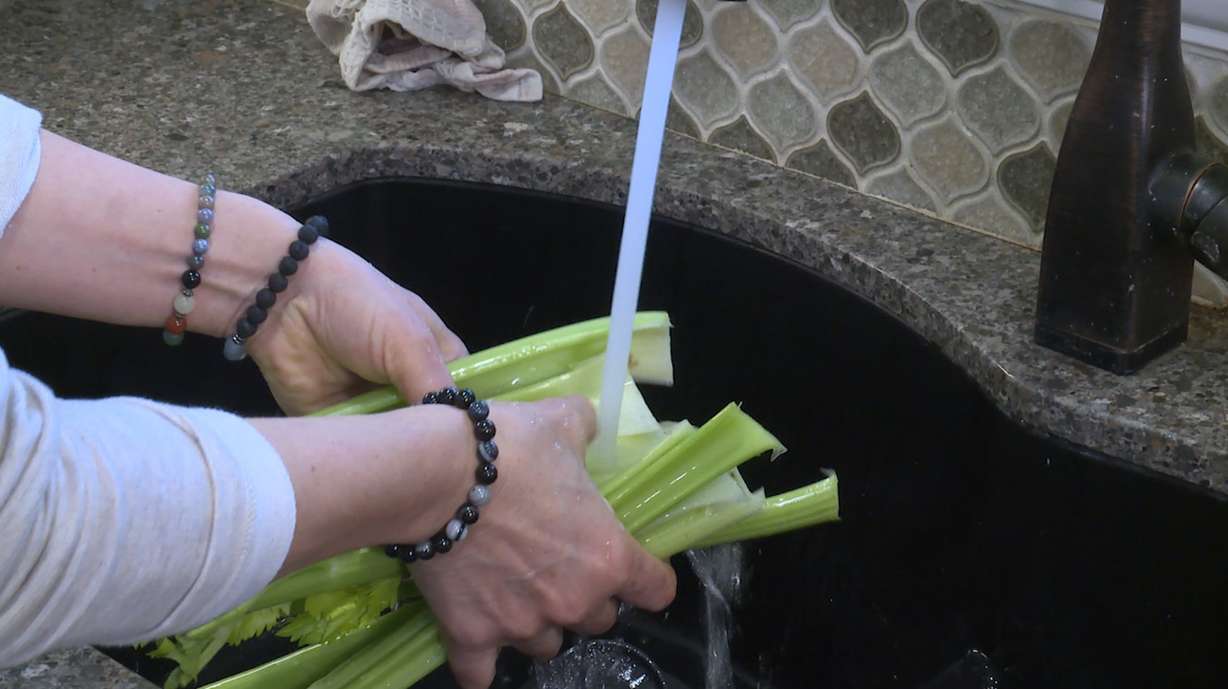 Sharee Snyder has been juicing celery since November of last year. (Photo: KSL TV)