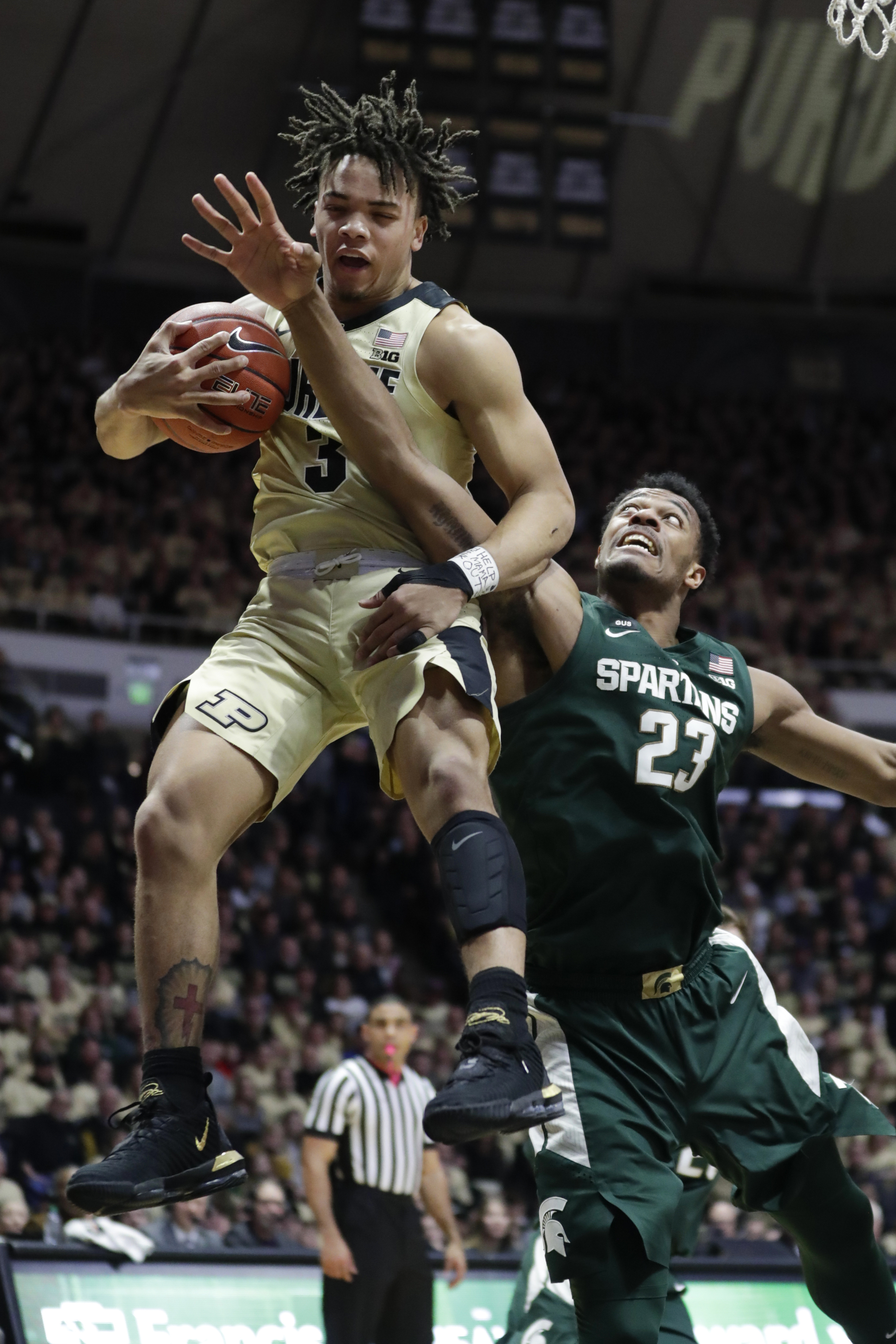 Purdue fends off late charge, tops No. 6 Michigan St 73-63