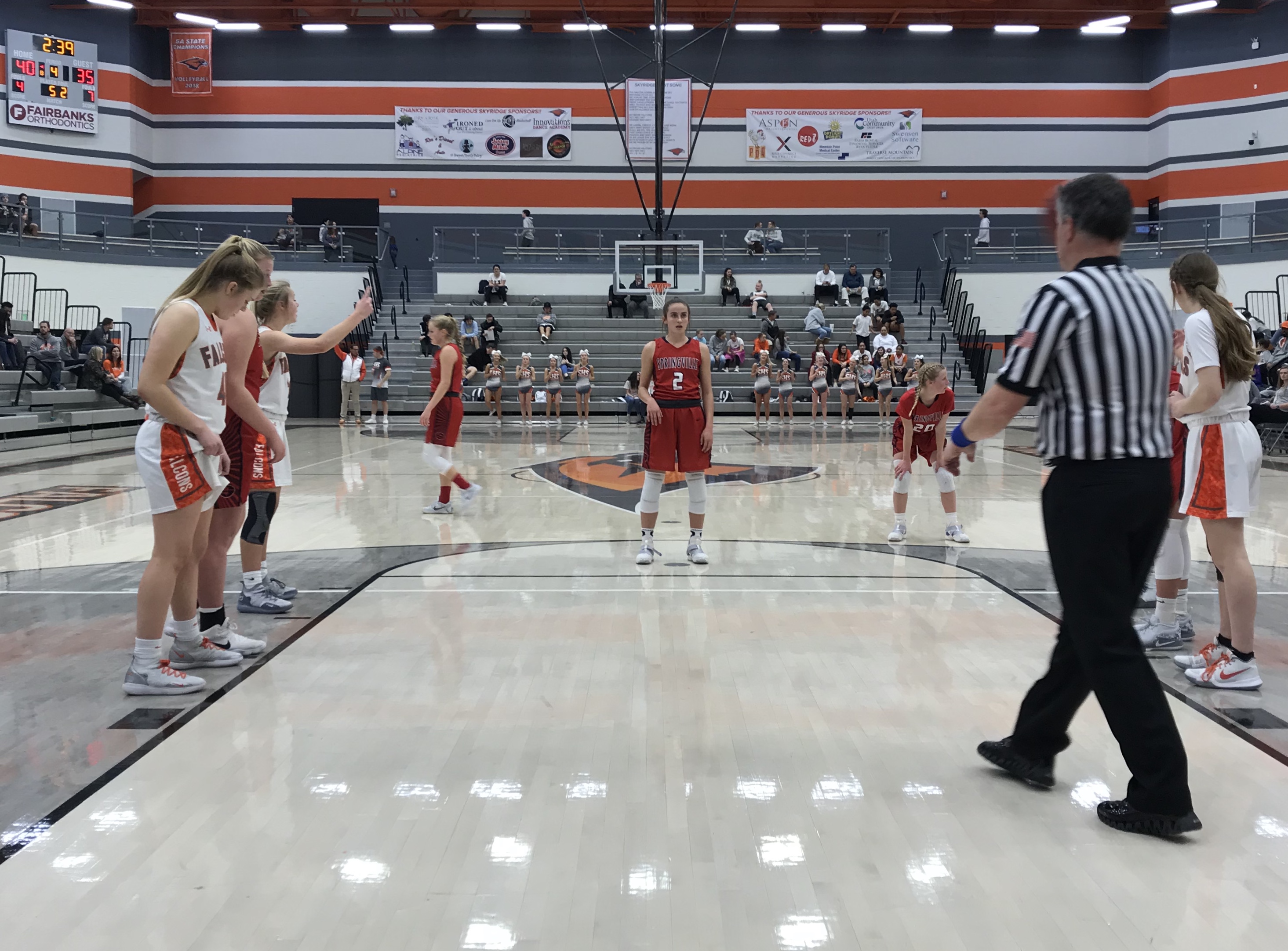 Springville's Tara Warner prepares to shoot a free throw during the Red Devils' girls basketball game at Skyridge, Tuesday, Jan. 29, 2019 in Lehi, Utah. (Photo: Sean Walker, KSL.com)