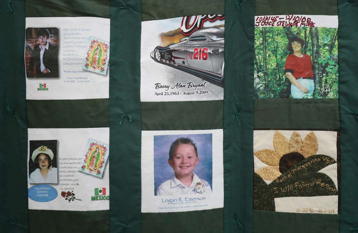 A quilt featuring organ donors is pictured during an Intermountain Donor Services press conference in Salt Lake City on Wednesday, Jan. 30, 2019. (Photo: Jeffrey D. Allred, KSL)