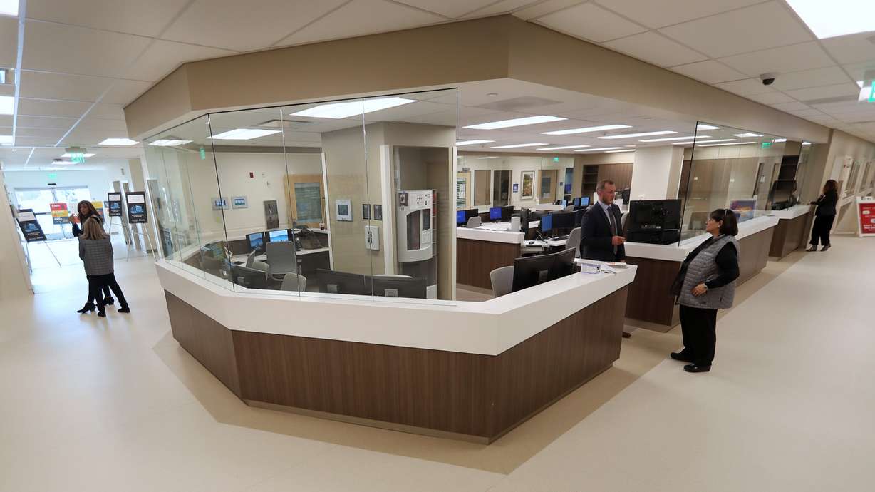 The nurses station in the 146,000-square-foot expansion at Alta View Hospital in Sandy is pictured on Wednesday, Jan. 30, 2019. Photo: Scott G Winterton, KSL
