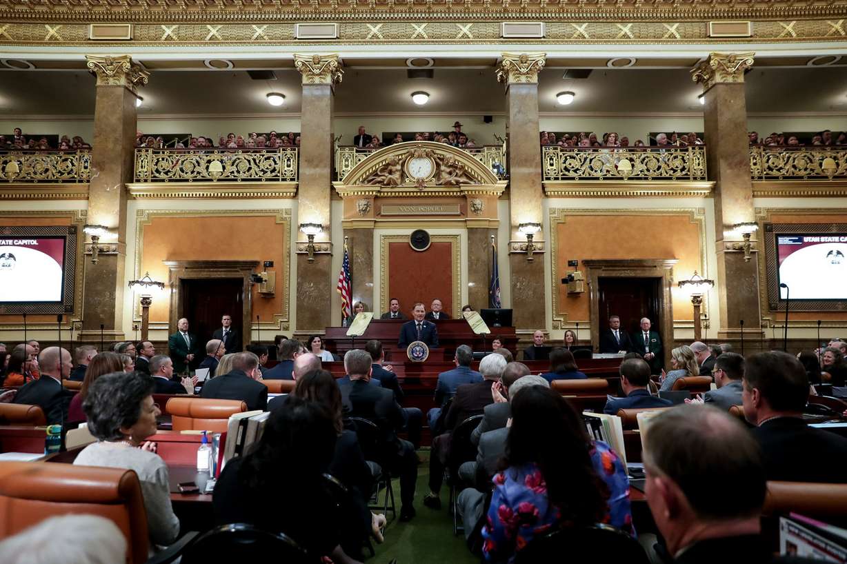 Gov. Gary Herbert delivers his State of the State address at the Capitol in Salt Lake City on Wednesday, Jan. 30, 2019. (Photo: Spenser Heaps, KSL)
