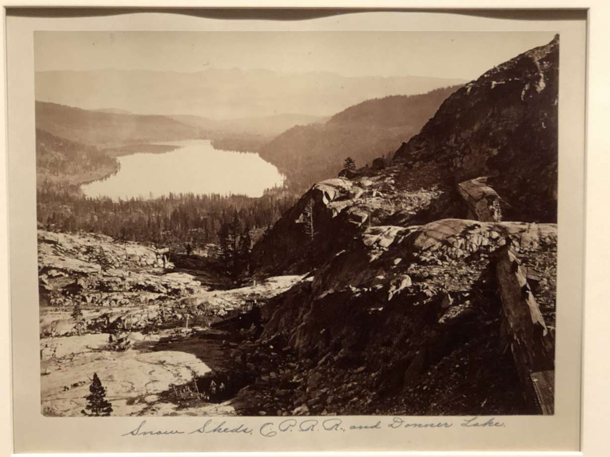 A photo of a snowshed at Donner Lake, California, taken by Andrew J. Russell in 1869. (Courtesy Union Pacific Railroad Museum)