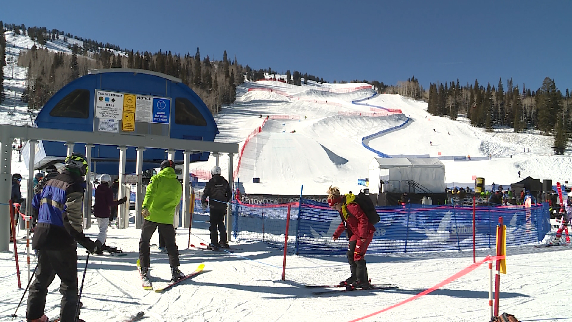 Skiers at Solitude; Photo from KSL TV