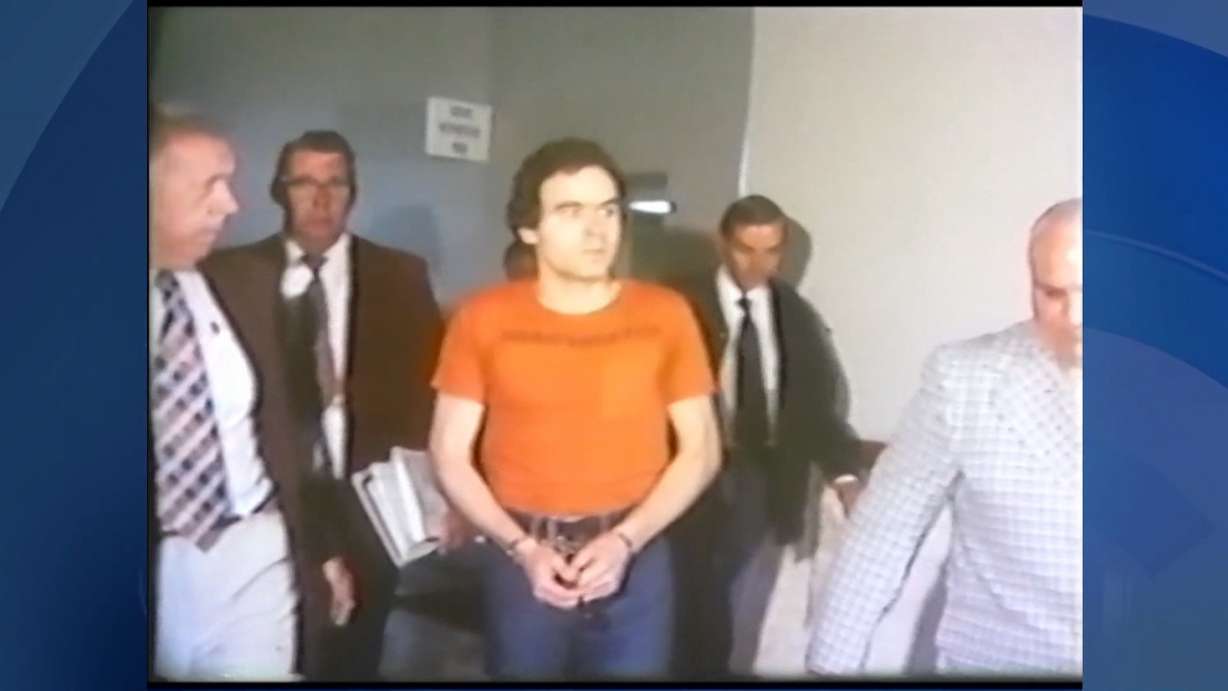 Bundy's Salt Lake City arrest; from KSL TV