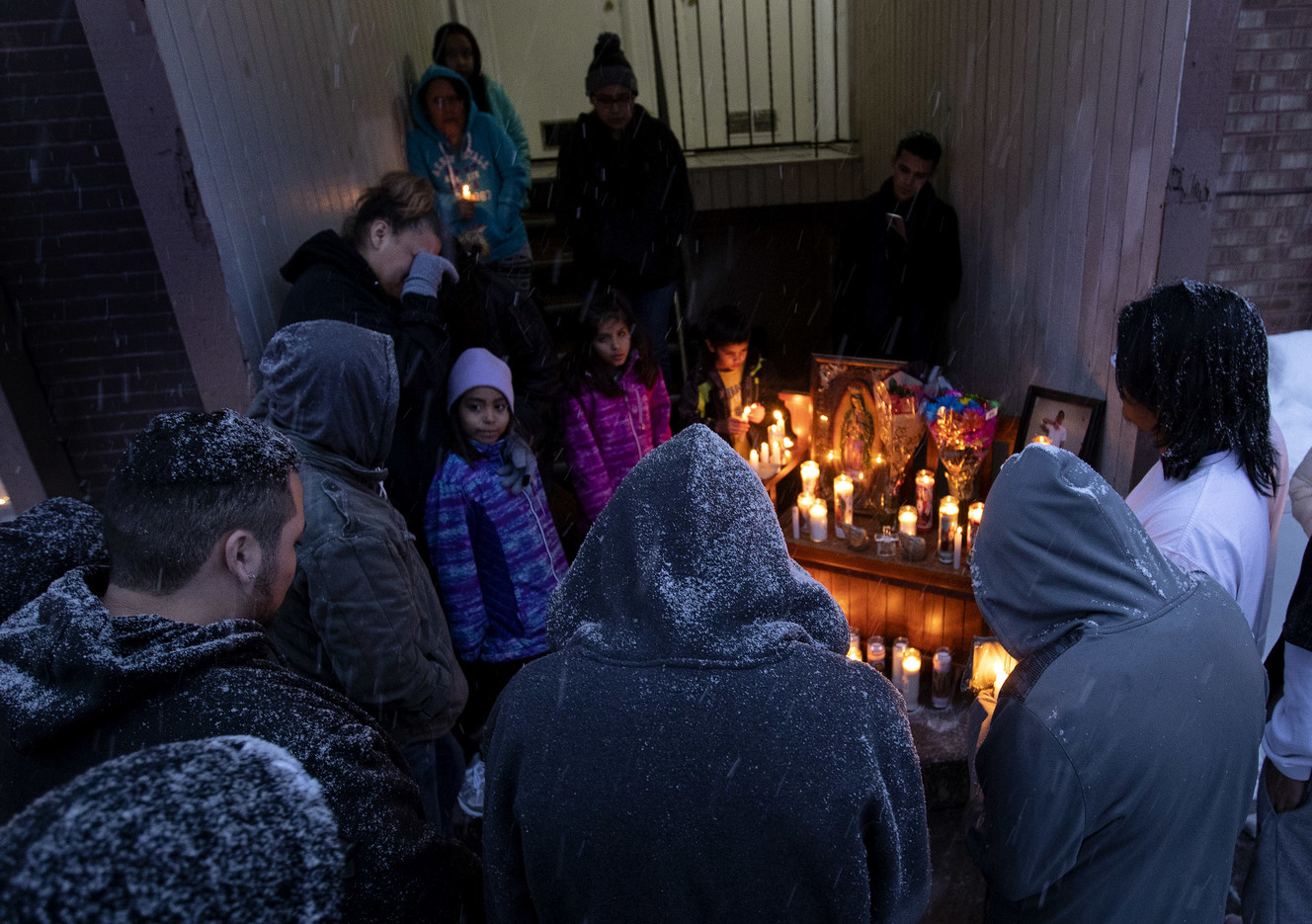 Family and friends attend a vigil for 15-year-old Marquez Grajeda who was fatally shot in a West Valley City on Tuesday, Feb. 5, 2019. The vigil was held in West Valley City on Wednesday, Feb. 6, 2019. (Photo: Steve Griffin, KSL)