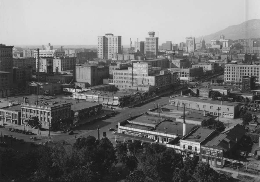 A panoramic view of Salt Lake City on Oct. 10, 1933. Utah first imposed a sales tax in the state in 1933, which was during the Great Depression. Unemployment across the state reached 35.8 percent that year. (Photo: Utah State History)