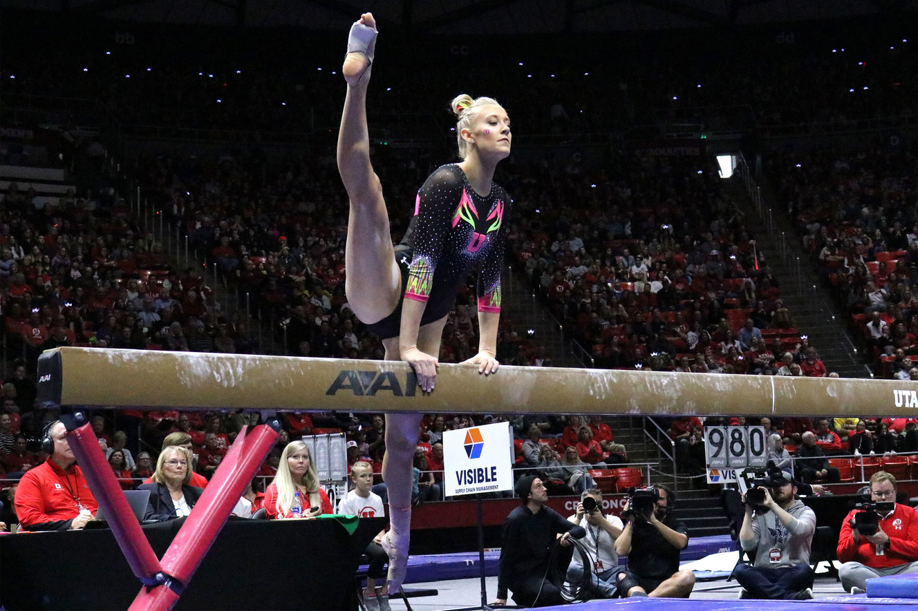 MaKenna Merrell-Giles leads No. 4 Utah to 197.15-196.225 win over No. 14 Cal