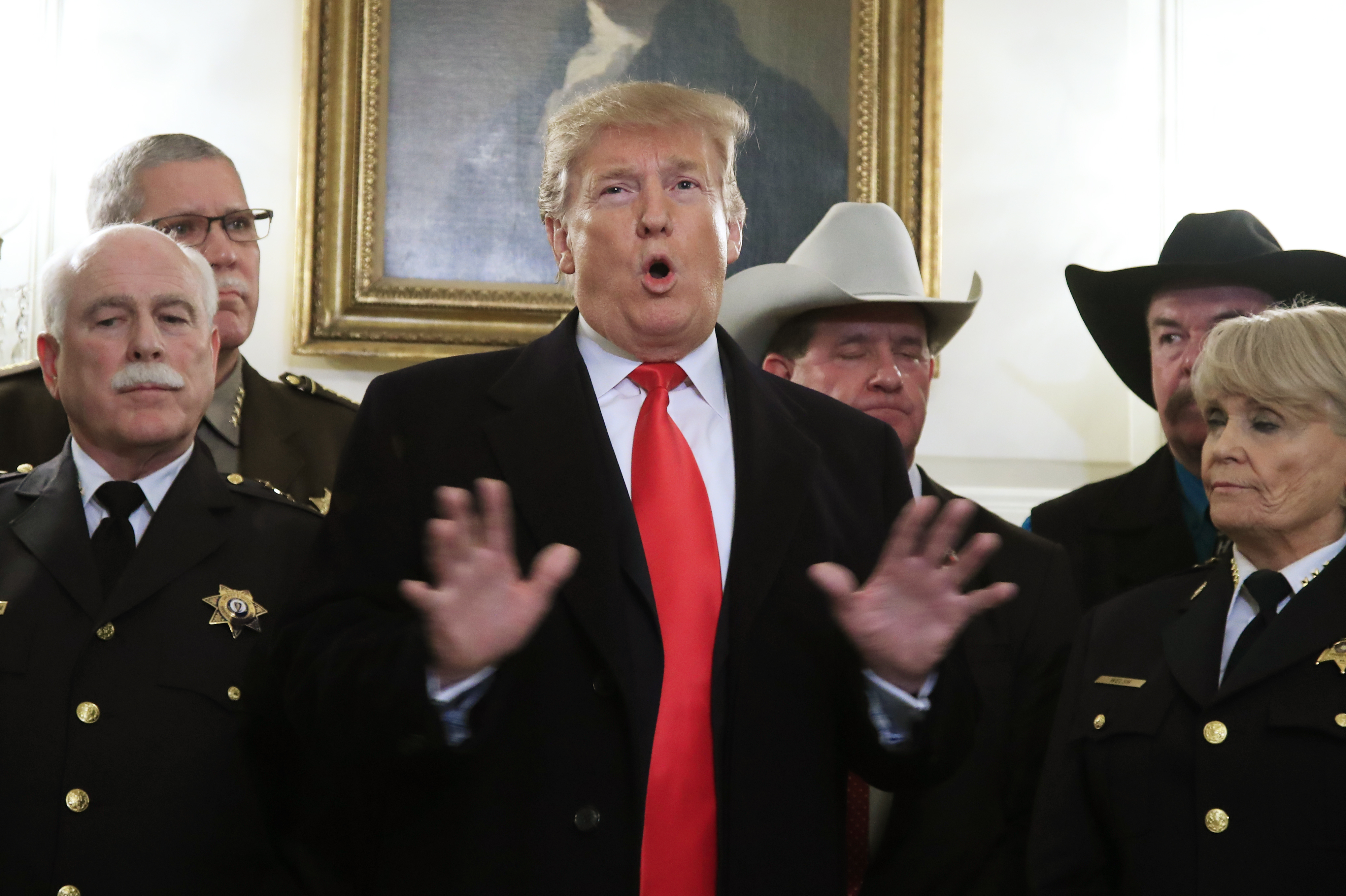 The Latest: Trump can't see himself with a White House dog