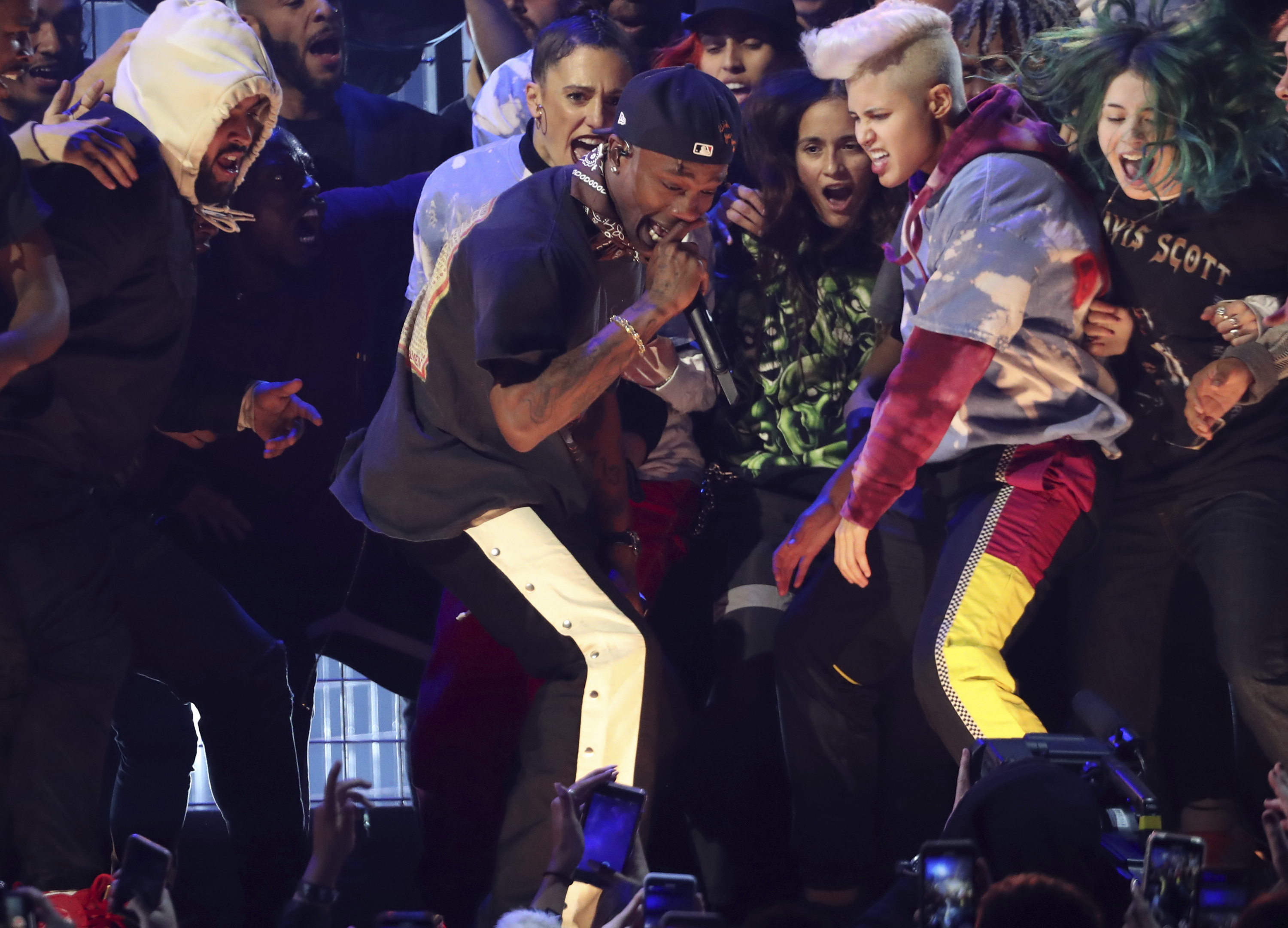 Travis Scott fans rush doors after rapper's show postponed