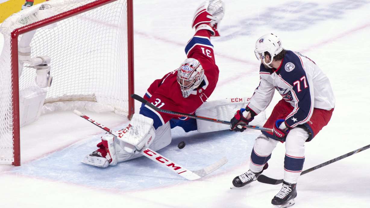Tatar scores late, Canadiens top Jackets to snap 4-game skid