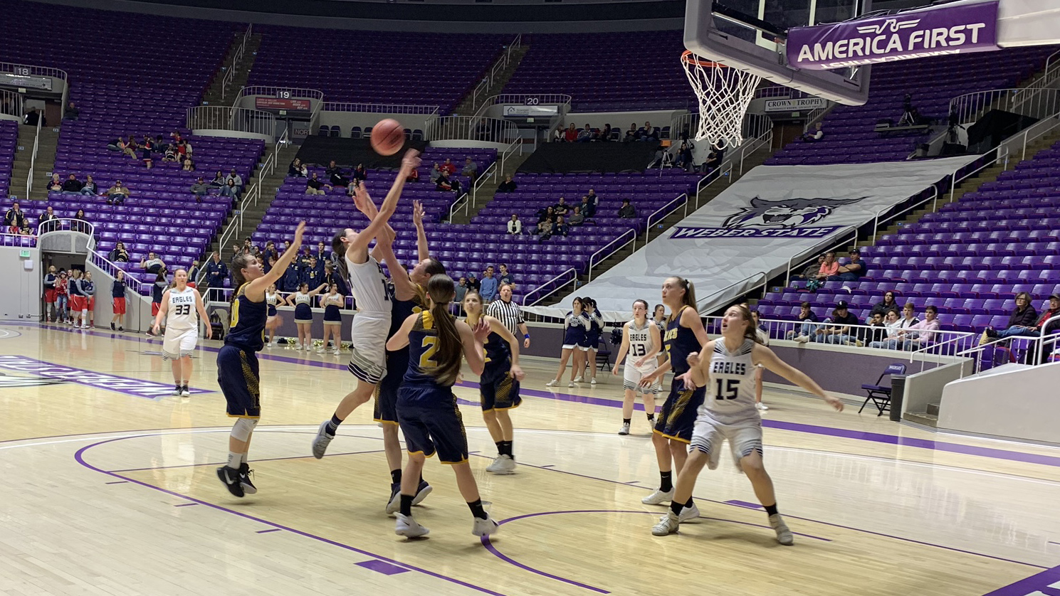 Enterprise and Duchesne during the quarterfinal round of state playoffs in Ogden on Thursday, Feb. 21, 2019. (Photo: Paul Swenson, KSL.com)