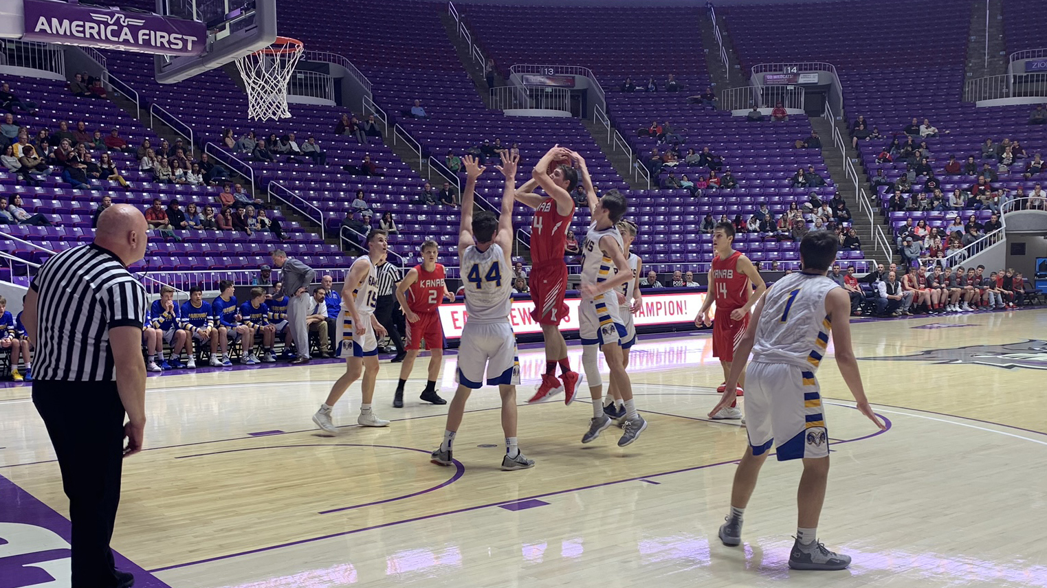 Parowan and Kanab during the semifinal round of state playoffs in Ogden on Friday, Feb. 22, 2019. (Photo: Paul Swenson, KSL.com)