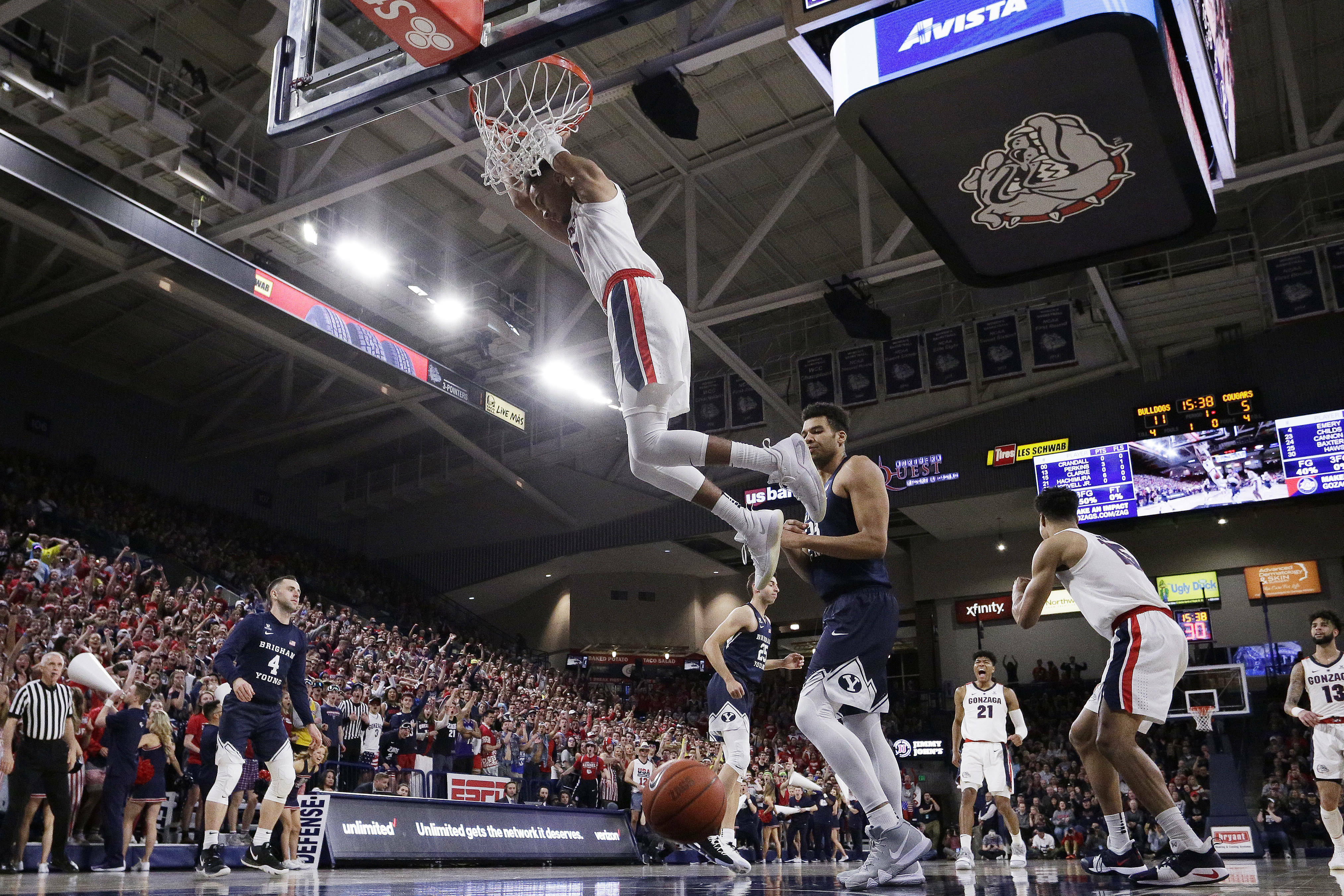 Norvell, Hachimura lead No. 2 Gonzaga past BYU, 102-68