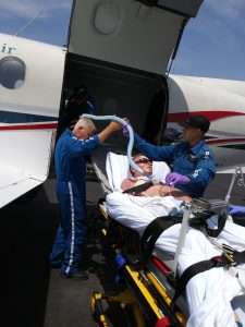 Mark Haley being air-lifted to medical care; KSL TV