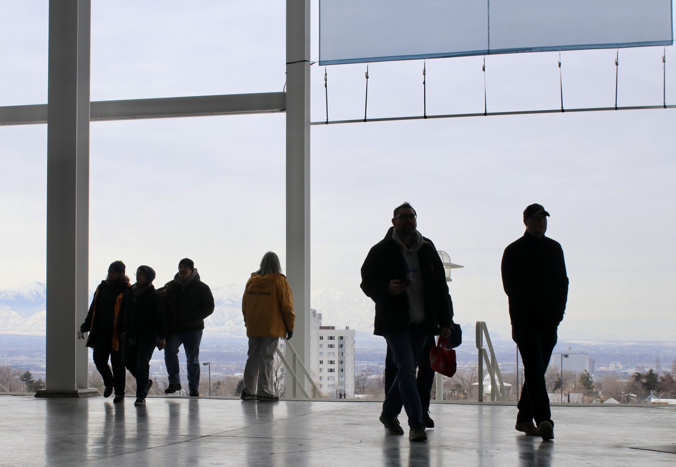 Salt Lake Stallions fans arrive for the first home game of the inaugural Alliance of American Football league in Salt Lake City, Saturday, Feb. 23, 2019 at Rice-Eccles Stadium. (Photo: Sean Walker, KSL.com)