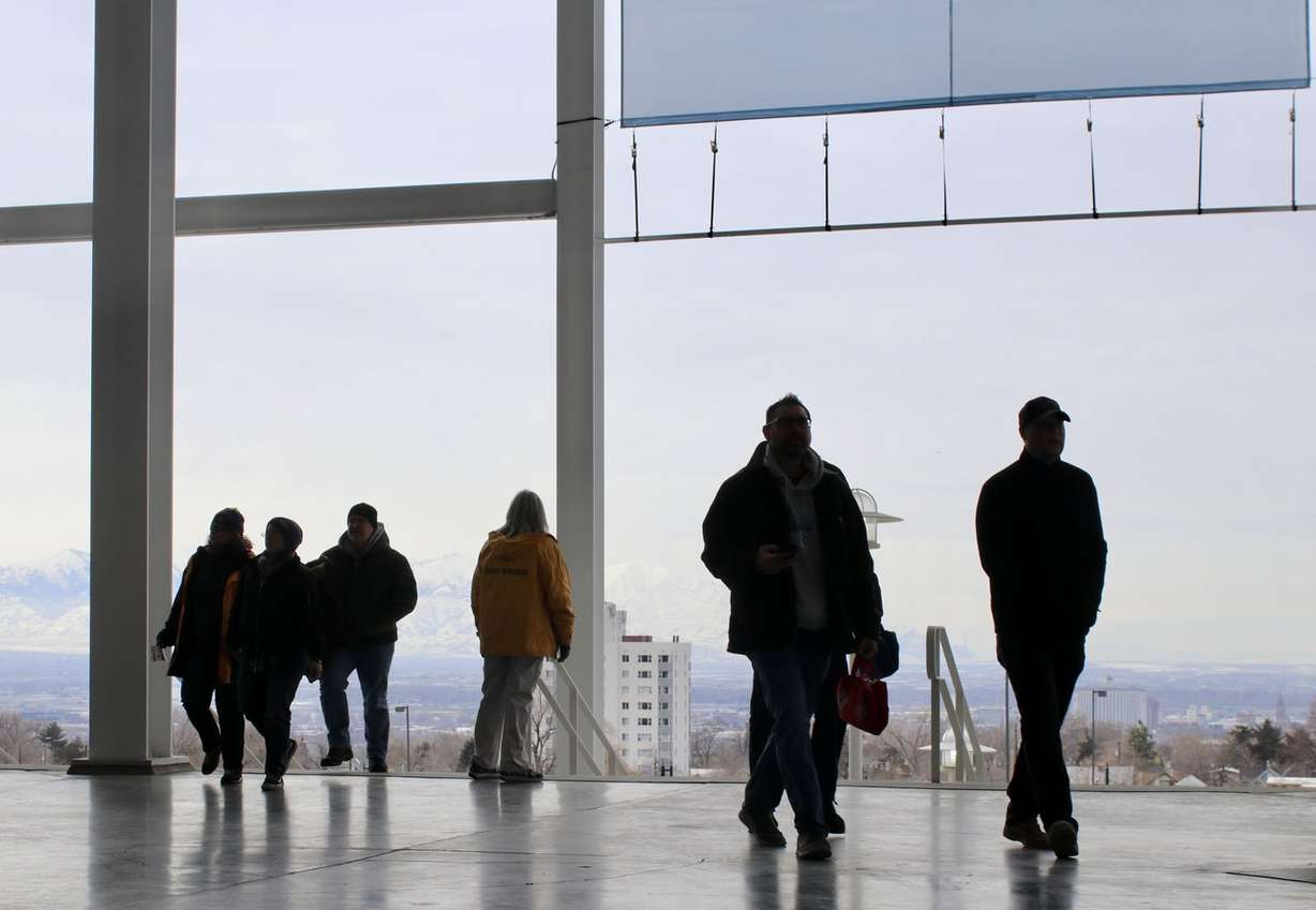 Salt Lake Stallions fans arrive for the first home game of the inaugural Alliance of American Football league in Salt Lake City, Saturday, Feb. 23, 2019 at Rice-Eccles Stadium. (Photo: Sean Walker, KSL.com)