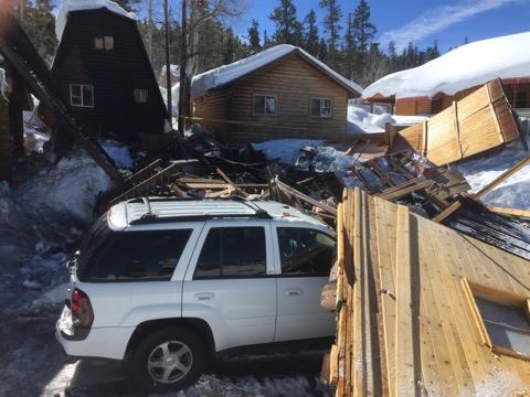 The aftermath of the blast; Courtesy of Mandy White