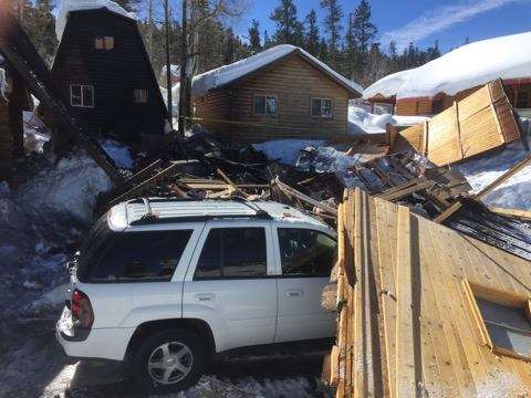 The aftermath of the blast; Courtesy of Mandy White