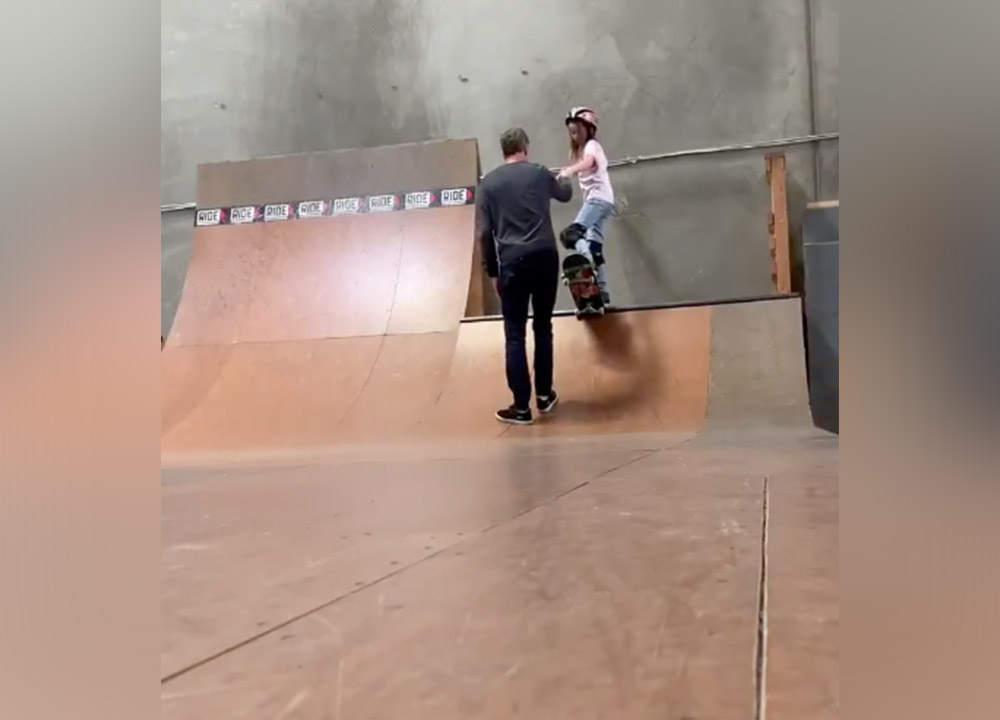 Have You Seen This? Tony Hawk helps daughter overcome skateboarding fear