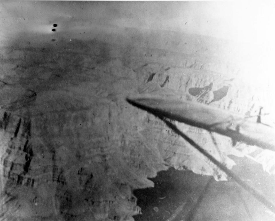 An aerial image from the first scenic overflights of Grand Canyon by Army Lieutenants R.O Searle and E.D Jones on Feb. 25, 1919. The canyon was designated a national park the following day. (Photo: National Park Service)