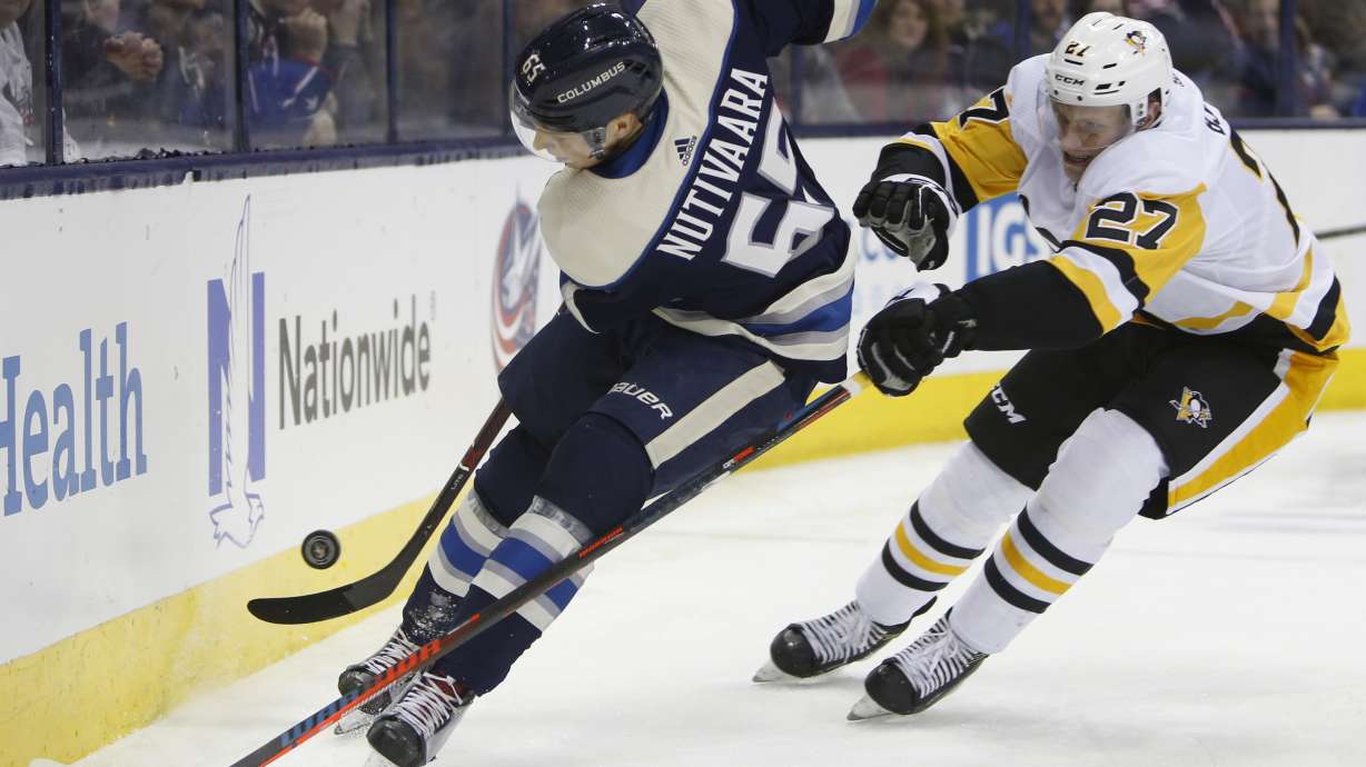 McCann scores twice, Penguins beat Blue Jackets 5-2