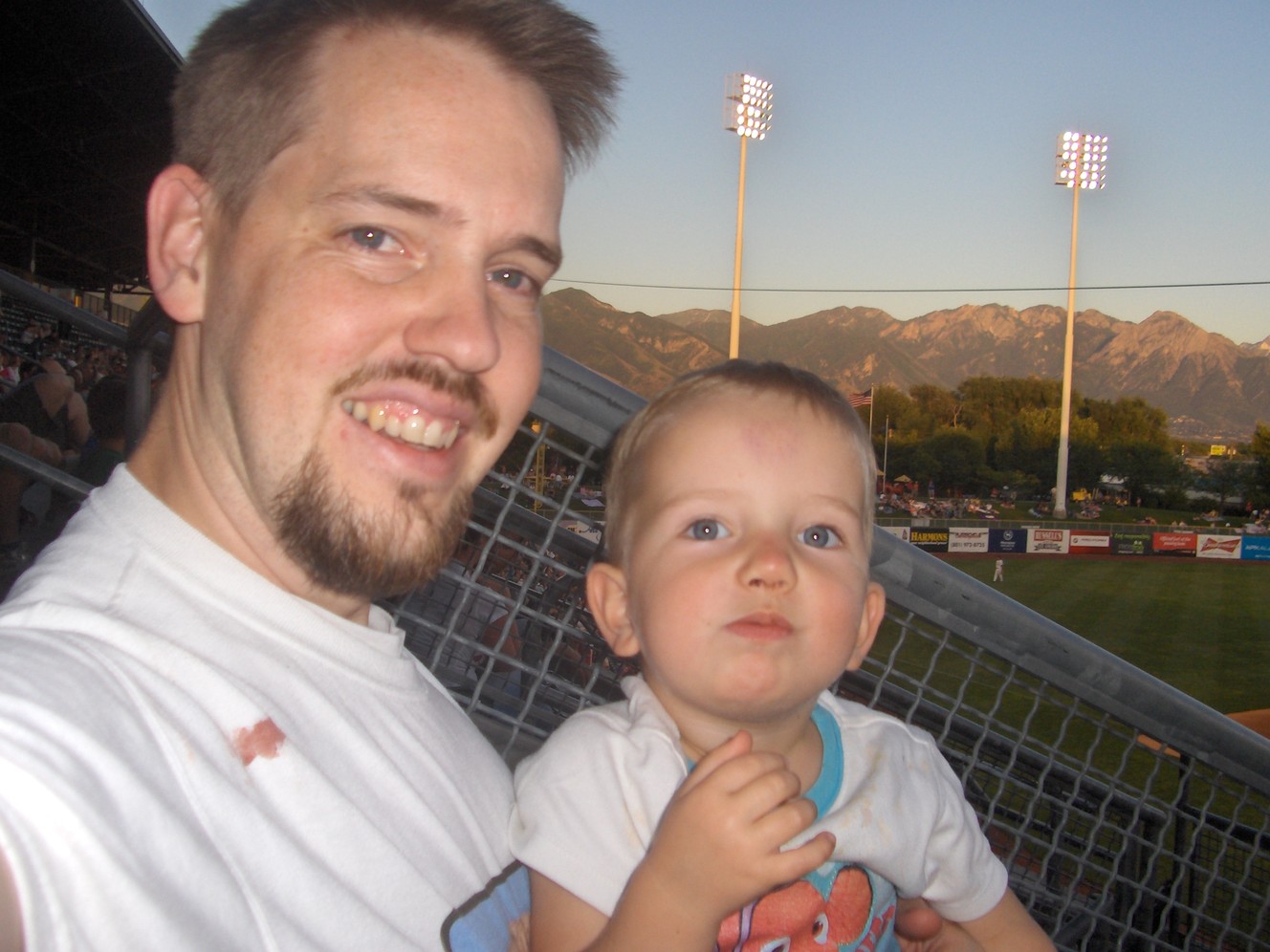 Josh Powell and his second child, Braden Powell, watch a baseball game in Salt Lake City on July 6, 2009. West Valley police recovered this image from a digital camera belonging to Josh Powell that was seized with a search warrant during the investigation into Susan Powell's disappearance. (Photo: Josh Powell)