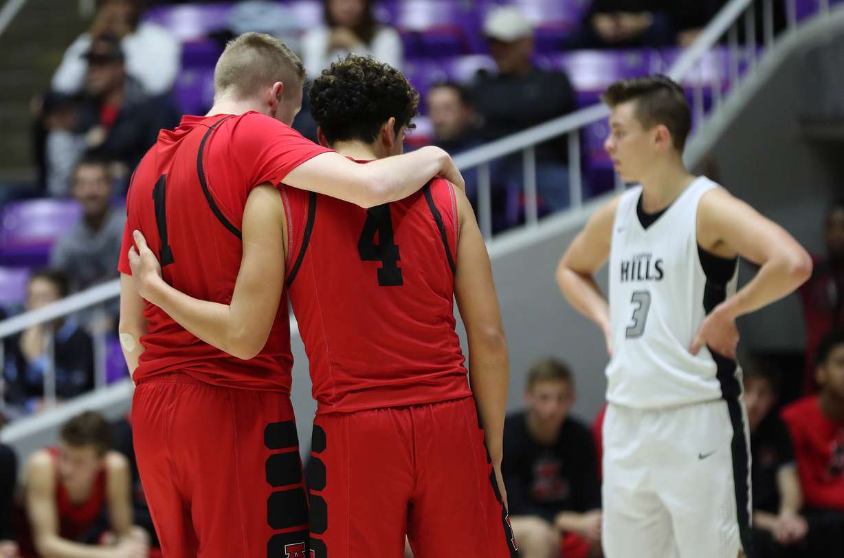 American Fork and Copper Hills in the 6A quarterfinal high school boys basketball in Ogden on Wednesday, Feb. 27, 2019. American Fork won 63-59. (Photo: Jeffrey D. Allred, KSL)