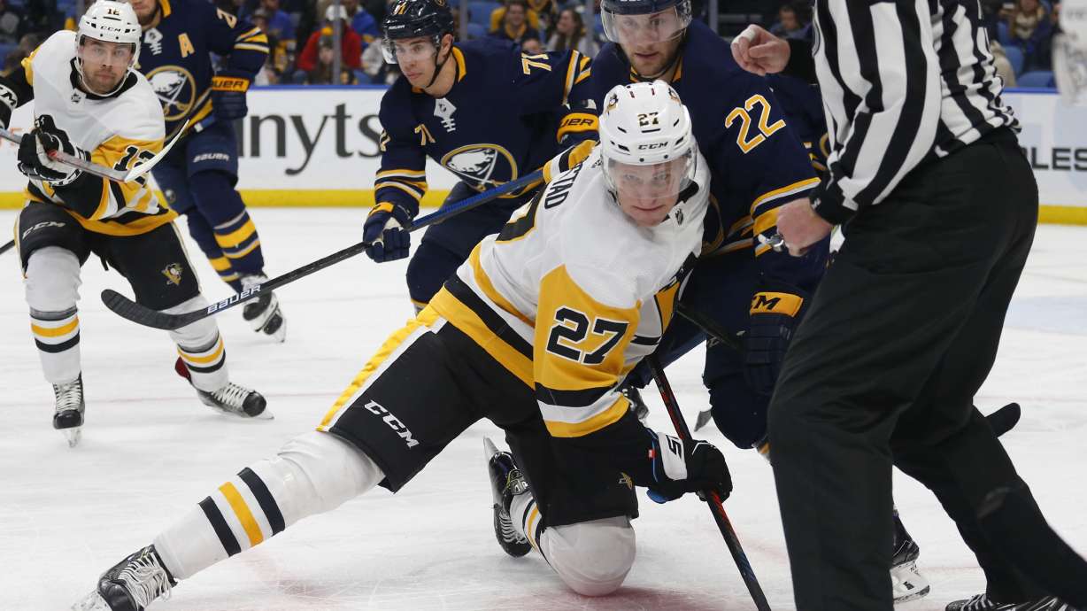 Conor Sheary scores 2 in Sabres' 4-3 OT win over Penguins