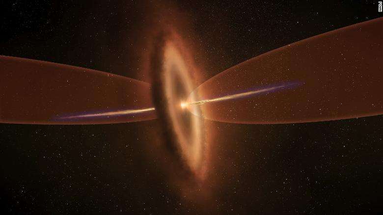 ALMA observations identified two gas streams from the protostar; NAOJ