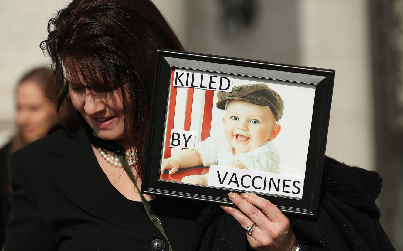 Blynn Simmos holds a photo of her grandson, Corbyn, as members of Your Health Freedom rally at the Capitol in Salt Lake City on Tuesday, March 5, 2019. (Photo: Jeffrey D. Allred, KSL)