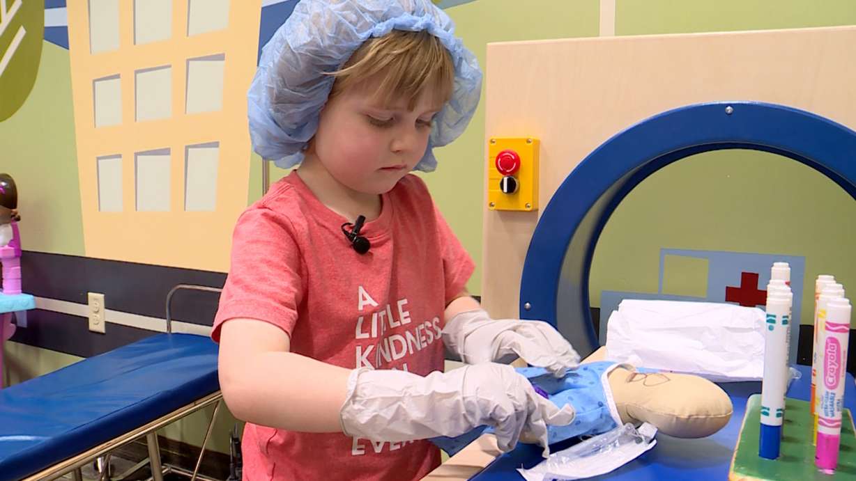 Four-year-old Corbin Cox loves playing "doctor" with the child life specialists at Primary Children's Hospital. (Photo: KSL TV)