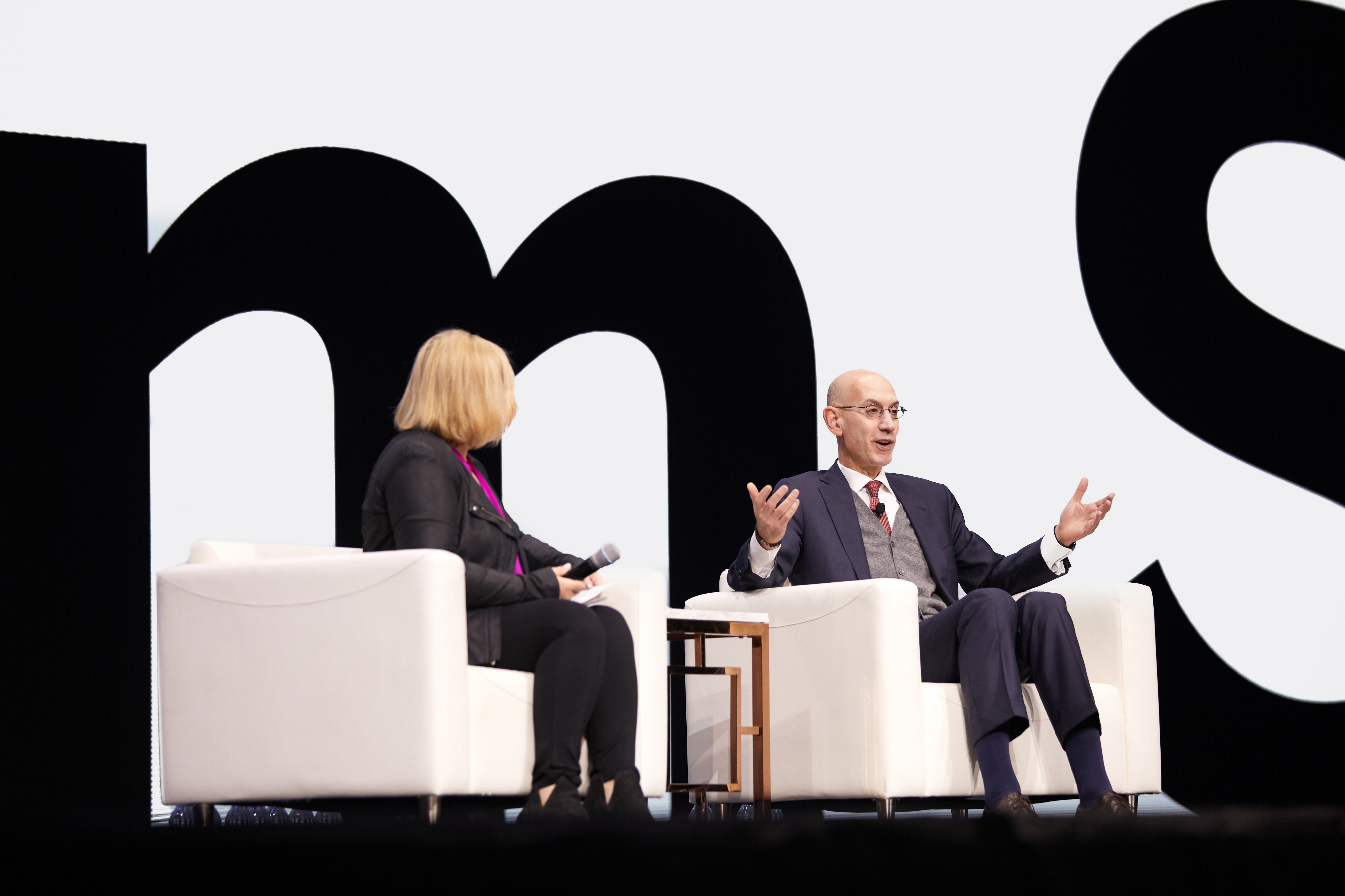 NBA commissioner Adam Silver says NBA is trying to replicate in-arena experience by using technology